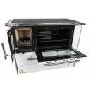 Sporák na tuhé palivo Alfa-Plam Donna 90, 5 kW (pravý vývod, biely)