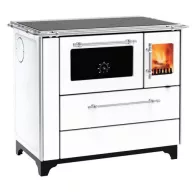   Sporák na tuhé palivo Alfa-Plam Donna 90, 5 kW (ľavý vývod, biely)