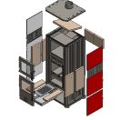 Roma S 5.0 – Kachľová krbová pec s rúrou a keramickým obkladom (8.3 kW)