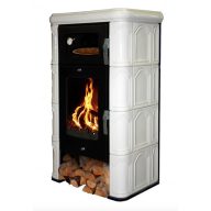 Napoli keramický kachľový krb (biely) 6 kW