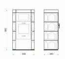 Napoli keramický kachľový krb (biely) 6 kW