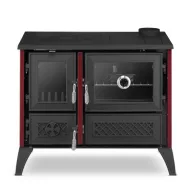 Sporák na pevné palivo Hunor 801 Stella 9 kW - bordeaux