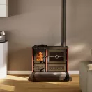 Sporák na pevné palivo Hunor 801 Stella 9 kW - bordeaux