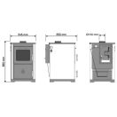 Vera teplovodné krbové kachle (24,9kW)