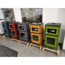 Liatinový krb Hunor 8010, bordová farba, 7 kW