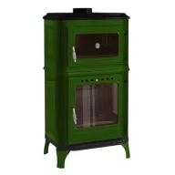 Liatinový krb Hunor 8010, zelený, 7 kW