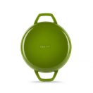 Emajlová Liatinová panvica s dvoma rukoväťami Hossé, zelená, Ø22см