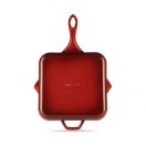 Emajlová liatinová panvica na grilovanie Hossé, bordová, 28x28cm