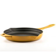 Emajlová liatinová panvica Hossé, žltá, Ø28cm