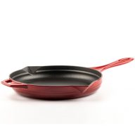 Emajlová liatinová panvica Hossé, bordová, Ø28cm