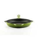 Emajlová liatinová panvica Hossé, zelená, Ø28cm