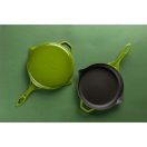 Emajlová liatinová panvica Hossé, zelená, Ø28cm