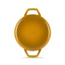 Emajlová Liatinová panvica s dvoma rukoväťami Hossé, žltá, Ø22см