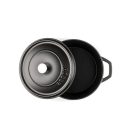 Hlboký liatinový hrniec Hossé, čierna 4l