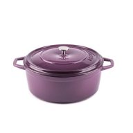 Hlboký liatinový hrniec Hossé, fialová 4l