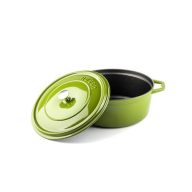 Hlboký liatinový hrniec Hossé, zelená 3,1l