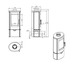 Nordflam Palermo liatinový kachle 7,8 kW