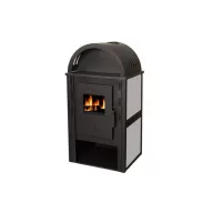  Termo Elegant Luxx N béžová – Kachľová krbová pec s klenutým sklom (8.3 kW)