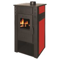   Termo Etaz A Červená – Teplovodná kachľová krbová pec, červená (24.5 kW / 9.2 kW do vody)